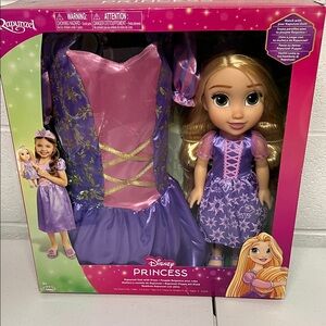 Disney Princess Rapunzel Doll and Girls 4-6X Dress Set